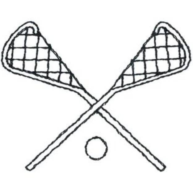 Picture of Lacrosse Outline Machine Embroidery Design