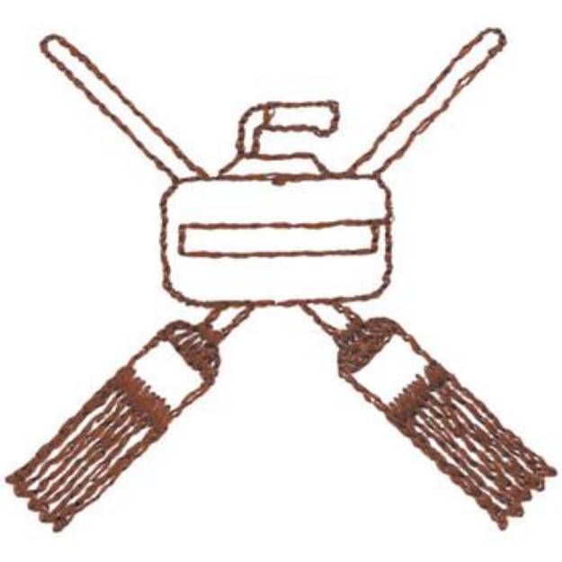 Picture of Curling Outline Machine Embroidery Design
