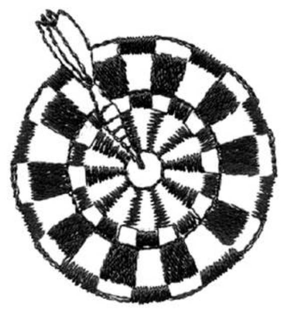 Picture of Darts Outline Machine Embroidery Design
