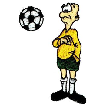 Surprised Soccer Player Machine Embroidery Design