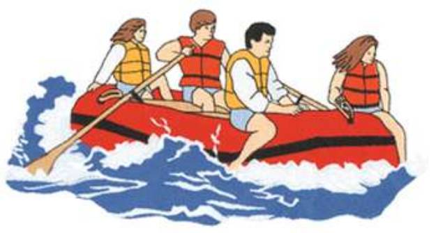 Picture of River Rafters Machine Embroidery Design