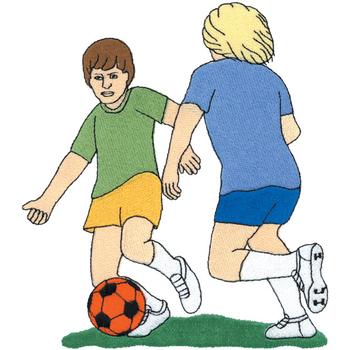 Boys Soccer Machine Embroidery Design