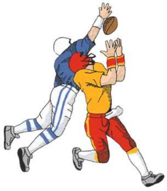 Picture of Football Receiver Machine Embroidery Design