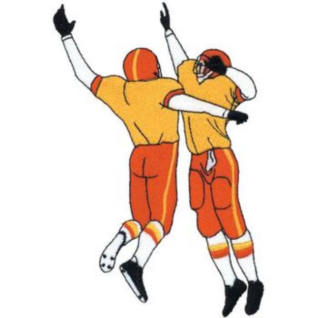 Picture of Football High Five Machine Embroidery Design