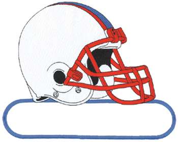 Football Helmet Machine Embroidery Design