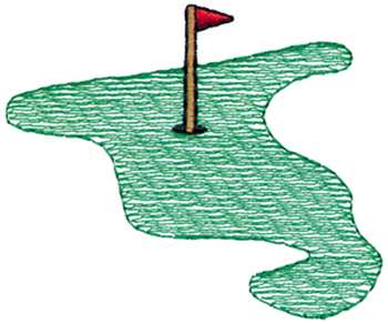 Golf Green Machine Embroidery Design