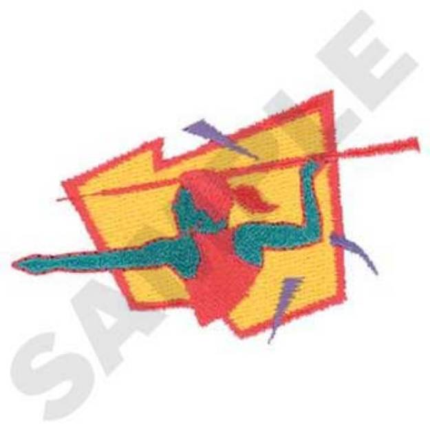 Picture of Female Javelin Logo Machine Embroidery Design