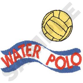 Water Polo Logo Machine Embroidery Design