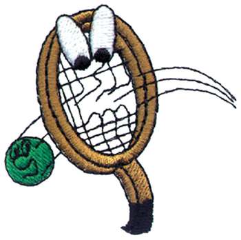 Tennis Racquet Machine Embroidery Design