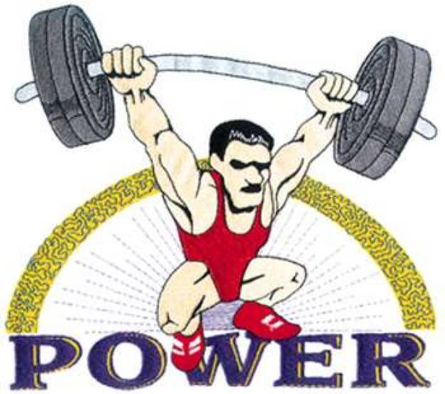 Picture of Power Lifter Machine Embroidery Design