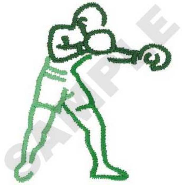 Picture of Boxer Outline Machine Embroidery Design
