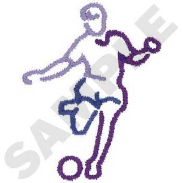 Picture of Mens Soccer Outline Machine Embroidery Design