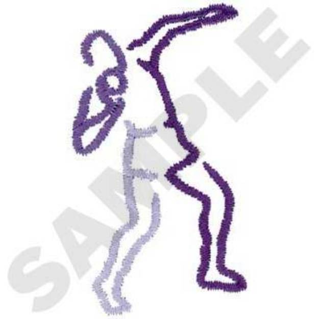 Picture of Shot Put Outline Machine Embroidery Design