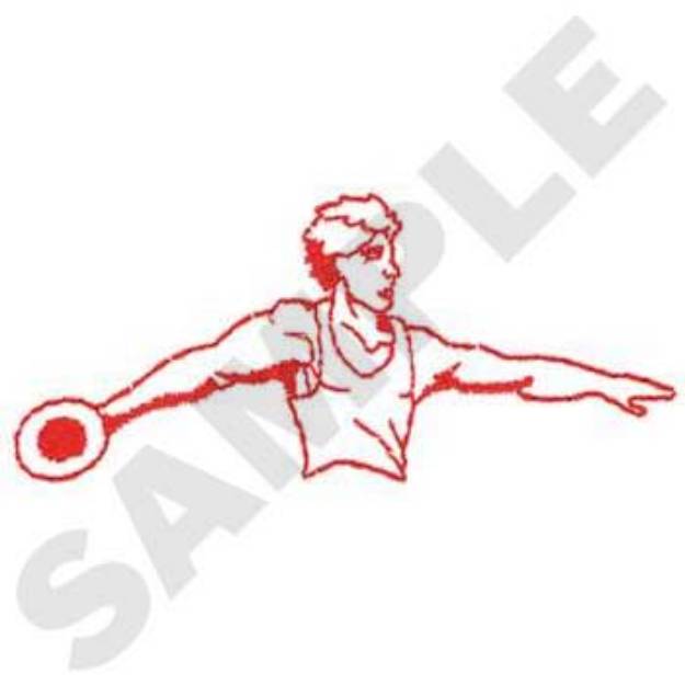 Picture of Discus Outline Machine Embroidery Design