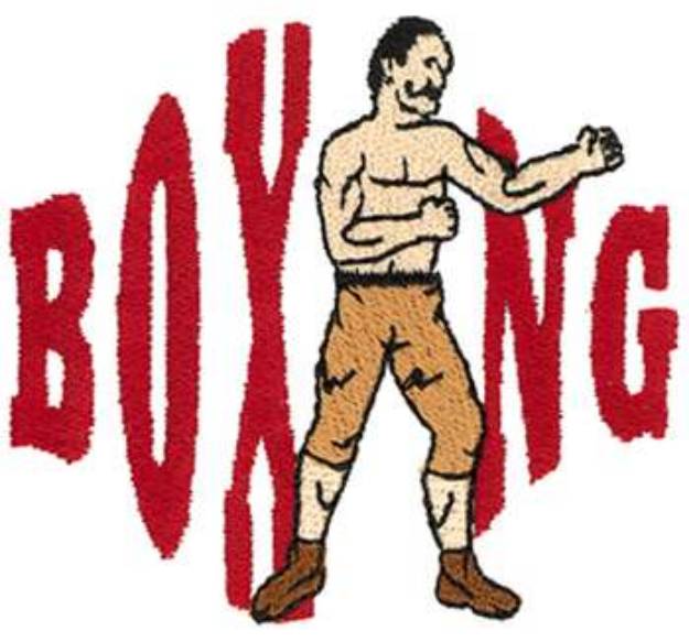 Picture of Old Time Boxer Machine Embroidery Design