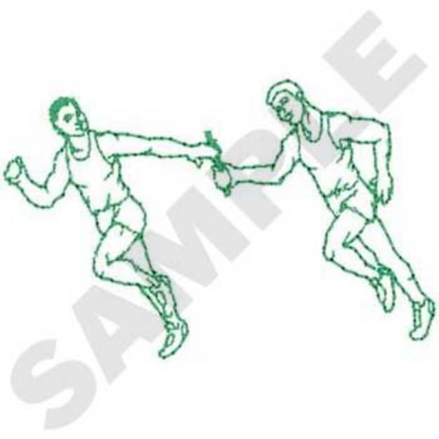Picture of Relay Team Outline Machine Embroidery Design