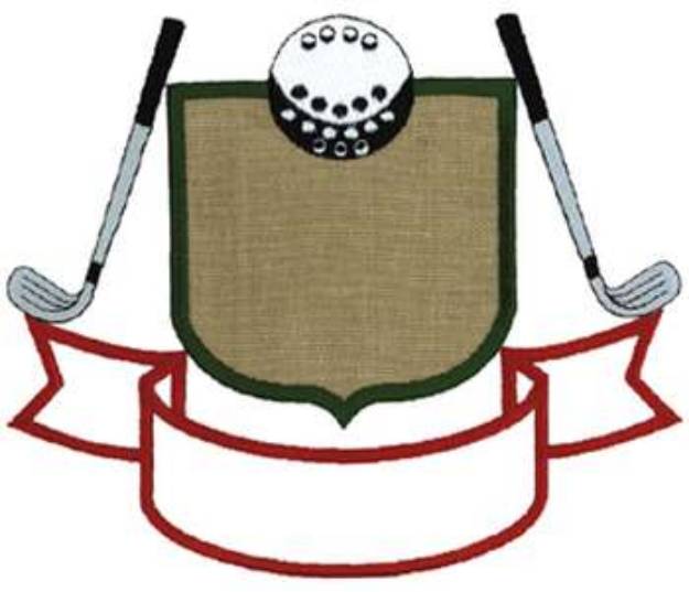 Picture of Golf Logo Applique Machine Embroidery Design