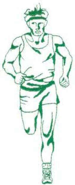 Picture of Male Jogger Outline Machine Embroidery Design