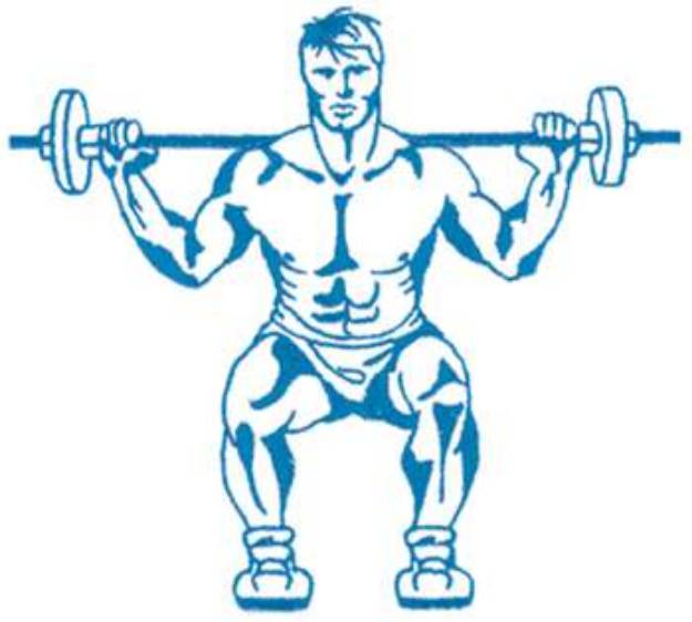 Picture of Weightlifter Outline Machine Embroidery Design