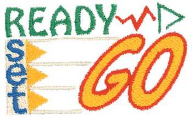 Picture of Ready Set Go Machine Embroidery Design
