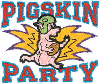 Pigskin Party Machine Embroidery Design