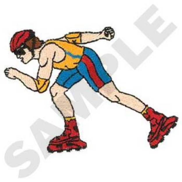 Picture of In Line Skater Machine Embroidery Design