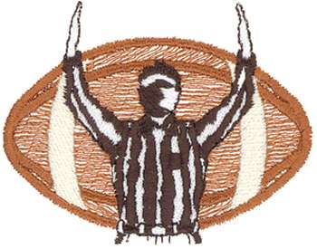Football Referee Machine Embroidery Design