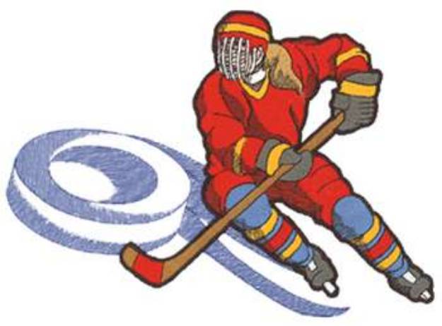 Picture of Womens Hockey Machine Embroidery Design