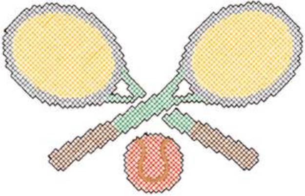 Picture of Cross Stitch Tennis Machine Embroidery Design