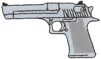 Hand Gun Machine Embroidery Design