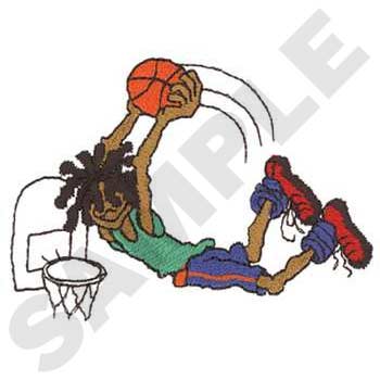 Rasta Basketball Player Machine Embroidery Design