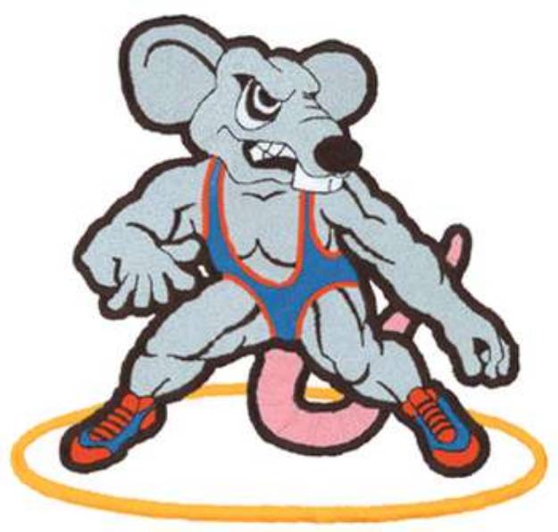 Picture of Wrestling Mat Rat Machine Embroidery Design