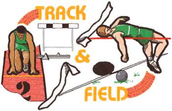 Mens Track And Field Machine Embroidery Design