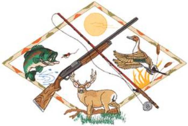 Picture of Hunting Logo Machine Embroidery Design