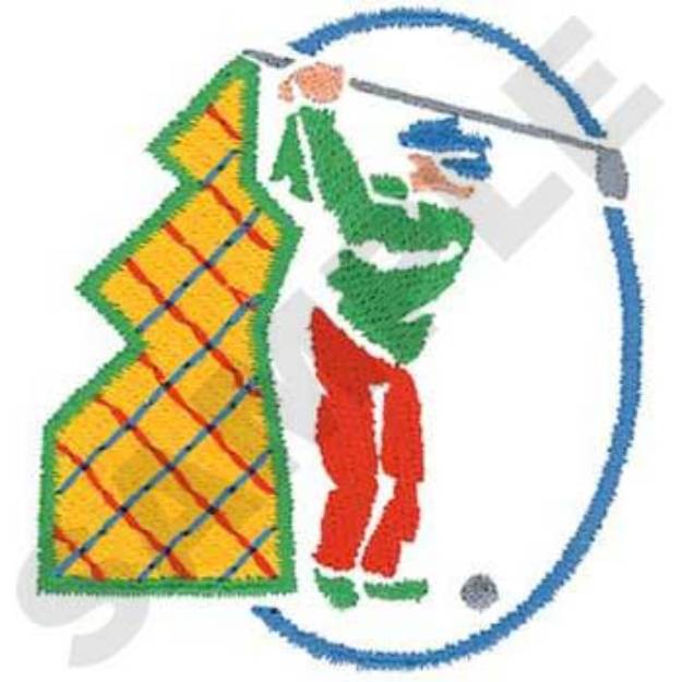 Picture of Male Golf Swing Machine Embroidery Design