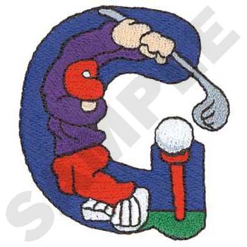 Golf Swing Machine Embroidery Design