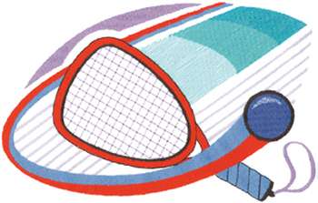 Racquetball Logo Machine Embroidery Design