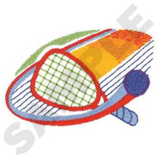 Picture of Small Racquetball Logo Machine Embroidery Design
