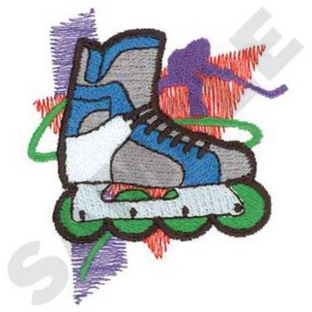 Picture of Small Roller Hockey Logo Machine Embroidery Design