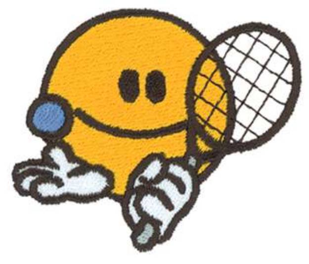 Picture of Smiley Face Racquetball Machine Embroidery Design