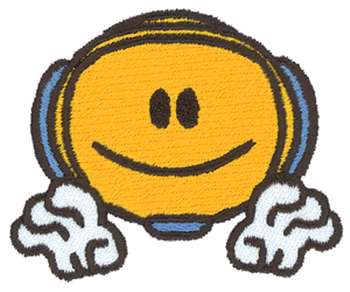 Smiley Face Wrestling Machine Embroidery Design