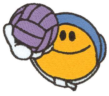 Smiley Face Water Polo Machine Embroidery Design