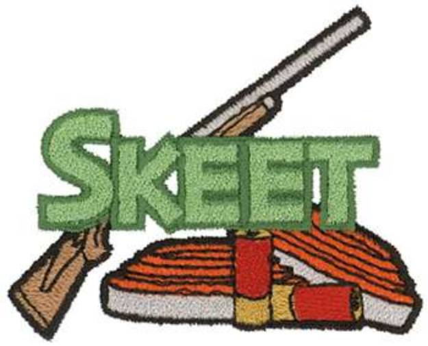 Picture of Skeet Logo Machine Embroidery Design