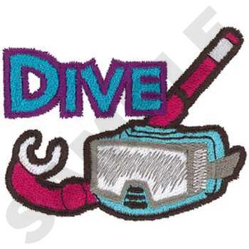 Dive Logo Machine Embroidery Design
