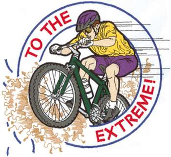 Lg. Extreme Biking Machine Embroidery Design