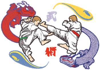 Lg. Martial Arts Logo Machine Embroidery Design