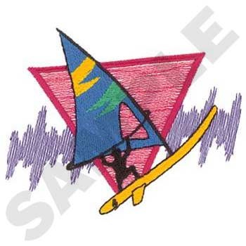 Windsurfer Logo Machine Embroidery Design