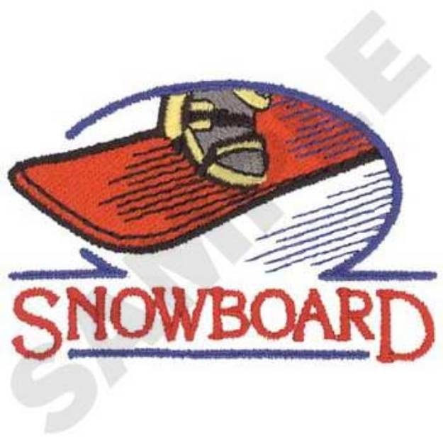 Picture of Snowboard Logo Machine Embroidery Design