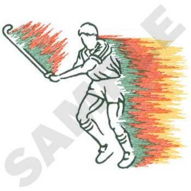 Picture of Field Hockey Player Machine Embroidery Design