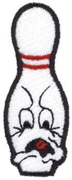 Picture of Bowling Pin Face Machine Embroidery Design